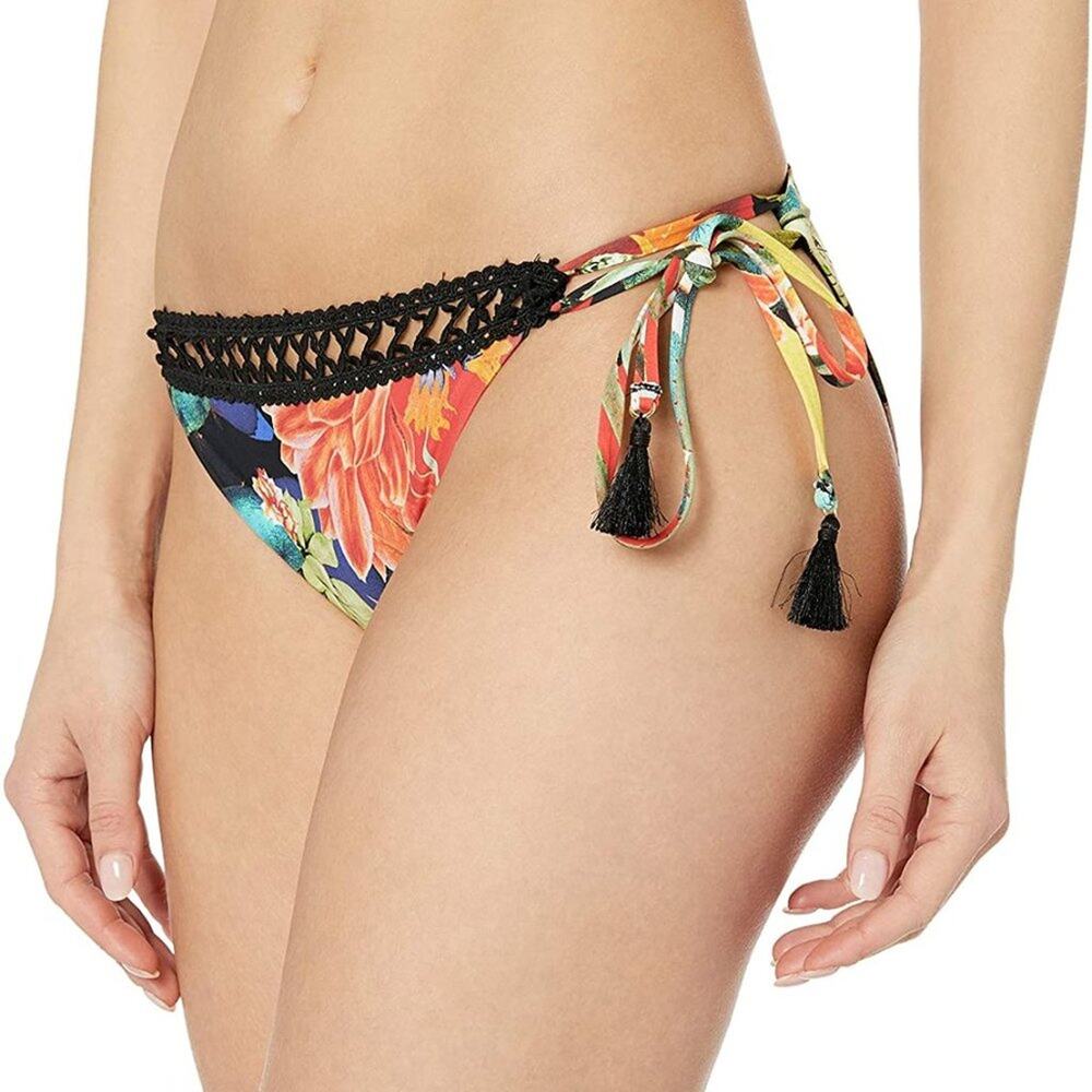Lucky Brand Women's Side Tie Hipster Bikini Swimsuit Bottom Size XS